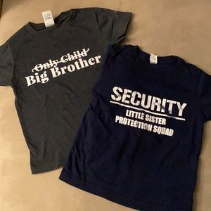 Grey and navy big brother tshirts